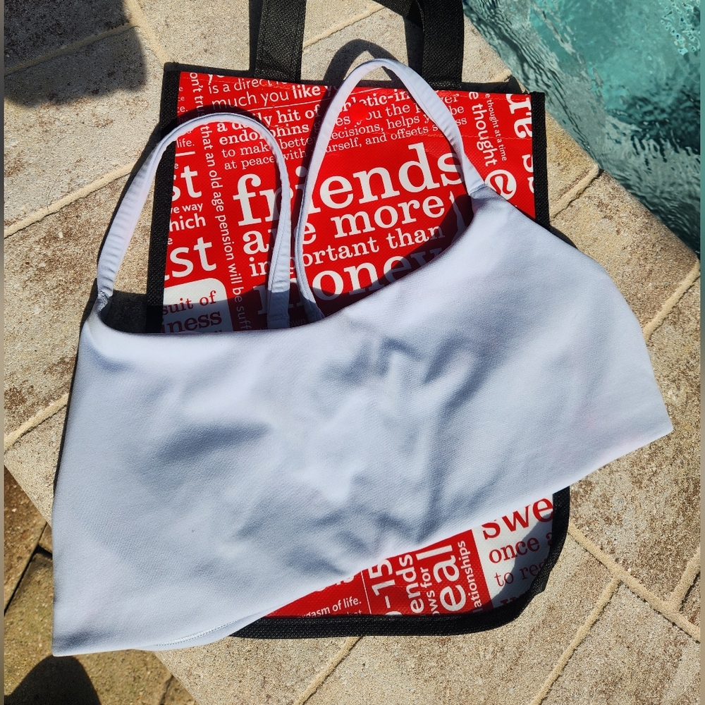 lululemon athletica Lilac Light Support Sports Bra/tote Bag Size 10